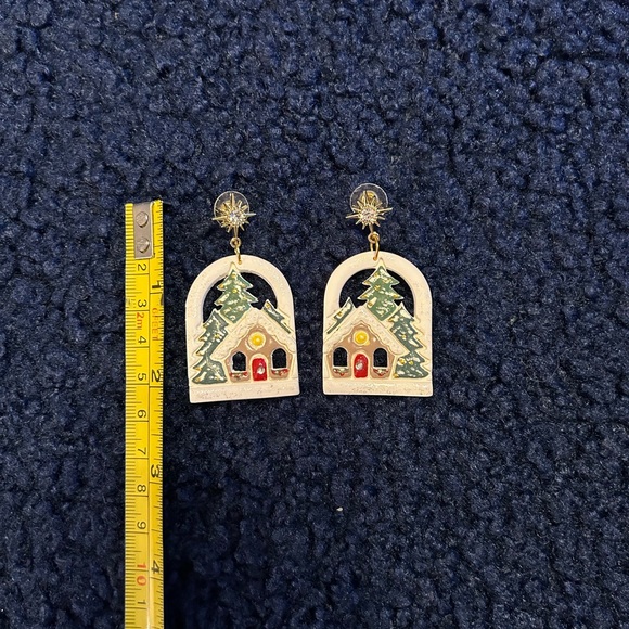 Christmas Gingerbread house earrings - Picture 3 of 4